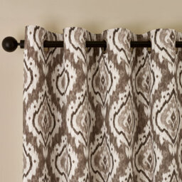 Pineapple Elephant Suri Geo 90X90 Inch Lined Eyelet Curtains Two Panels Natural - thumbnail 1