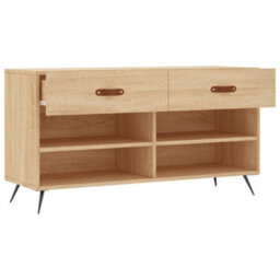 Berkfield Shoe Bench Sonoma Oak 102X35X55 Cm Engineered Wood - thumbnail 5