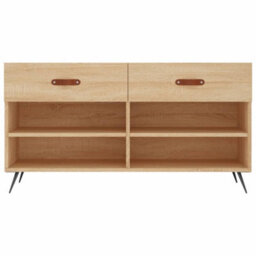 Berkfield Shoe Bench Sonoma Oak 102X35X55 Cm Engineered Wood - thumbnail 6
