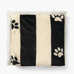 OHS Paw Print Sherpa Fleece Pet Blanket Dogs Cat Soft Plush Throw - thumbnail 2