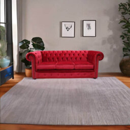 Chesterfield 3 Seater Malta Red Velvet Sofa Custom Made In Classic Style - thumbnail 4