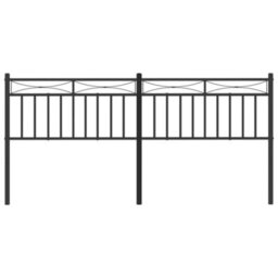 Berkfield Metal Headboard Black 180 Cm - thumbnail 3