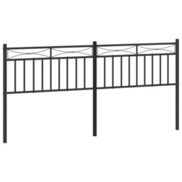 Berkfield Metal Headboard Black 180 Cm - thumbnail 2