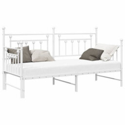 Berkfield Daybed Frame With Trundle White 75X190 Cm Steel - thumbnail 3