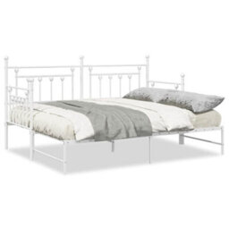 Berkfield Daybed Frame With Trundle White 75X190 Cm Steel - thumbnail 4