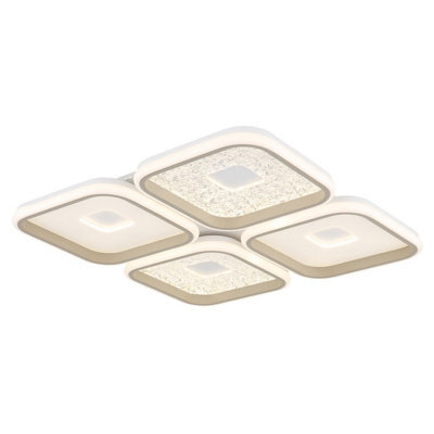 Luminosa Lighting Luminosa Mosaiko 4 Square Semi Flush Ceiling Light Matt White Led 2700/6000K - image 1