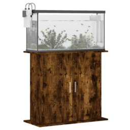 Walplus Smoked Oak Aquarium Stand 81X36X73 Cm Engineered Wood - Fish Tank Cabinet With Storage - thumbnail 3