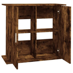 Walplus Smoked Oak Aquarium Stand 81X36X73 Cm Engineered Wood - Fish Tank Cabinet With Storage - thumbnail 6