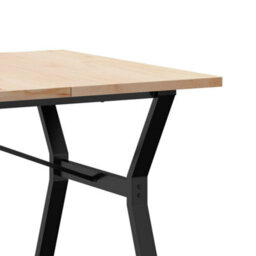 Berkfield Dining Table Y-Frame 180X90X75.5 Cm Solid Wood Pine And Steel - thumbnail 7