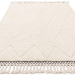 Cream Shaggy Kilim Modern Rug Easy To Clean Living Room And Bedroom-120Cm X 170Cm - thumbnail 3