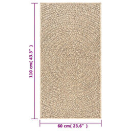 Berkfield Rug Zizur 60X110 Cm Jute Look Indoor And Outdoor - thumbnail 8