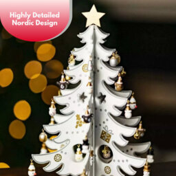 Raditional Metal Gold Christmas Tree Decoration Finish - Freestanding Christmas Decorations - thumbnail 5