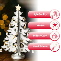 Raditional Metal Gold Christmas Tree Decoration Finish - Freestanding Christmas Decorations - thumbnail 4