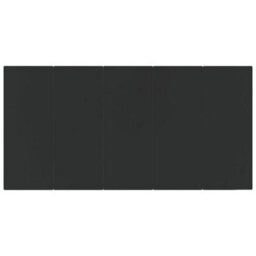 Berkfield Garden Dining Table Black 200X100X74Cm Steel And Tempered Glass - thumbnail 5