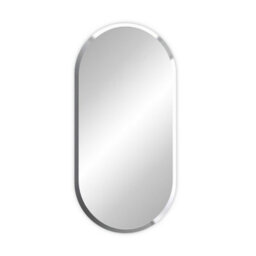 Artloge 120Cm Frameless Wall Mirror Oblong Beveled Bathroom Mirror Shatterproof Beveled Polished - thumbnail 9