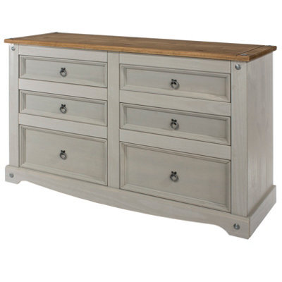 Core Products Premium Corona Grey, 3+3 Chest Of Drawers H83.3Cm X W132.0Cm X D43Cm - image 1