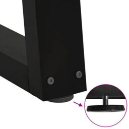 Berkfield Dining Table Legs V-Shape 3 Pcs Black 100X(72-73.3) Cm Steel - thumbnail 9