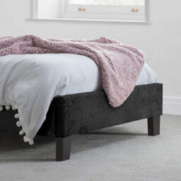 Single Bed Frame & Mattress Black Velvet Fabric Birlea Sleepsoul Paris 3Ft - thumbnail 5