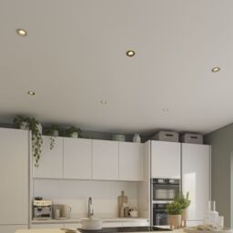 GoodHome Hodgkin Chrome Effect Fixed Led Fire-Rated Warm White Downlight Ip65, Pack Of 6 - thumbnail 2