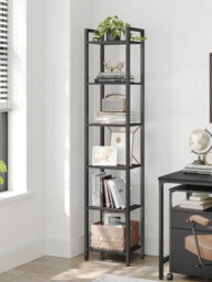 Vasagle 6-Tier Bookshelf, Bookcase, Shelving Unit,30 X 40 X 187.5 Cm, Industrial