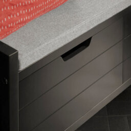 Sobuy Fsr63-Ii-Sch, Shoe Bench Shoe Rack Shoe Cabinet Hallway Storage Bench With Seat Cushion, Black,w91Xd30Xh50 - thumbnail 5
