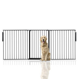 Bettacare Premium Extra Tall Multi Panel Flexible Dog Barrier, Up To 226Cm Wide, Black, 105Cm Tall - thumbnail 1