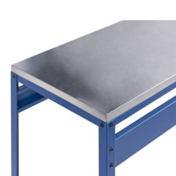Beliani Outdoor Bar Table Maenza 120 Cm 40 Cm Metal Blue - thumbnail 5