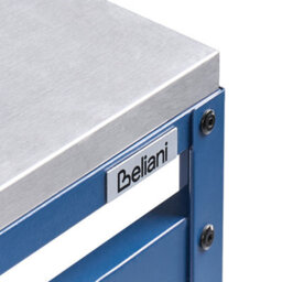 Beliani Outdoor Bar Table Maenza 120 Cm 40 Cm Metal Blue - thumbnail 6