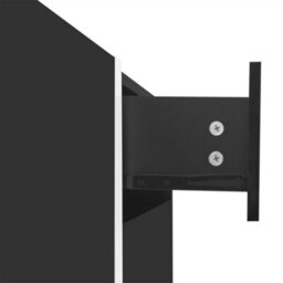 Abrihome Black High-Gloss Tv Unit With White Legs, Minimalist Cabinet With Doors & Drawers, Modern Media Storage For Living Rooms - thumbnail 5