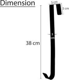 Shatchi 38Cm Metal Wreath Hanger Red - Adds A Festive Touch To Any Door - thumbnail 3