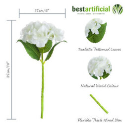 5 Best Artificial Pink Single 35Cm Hydrangea Flower Stems - thumbnail 3