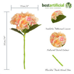 5 Best Artificial Pink Single 35Cm Hydrangea Flower Stems - thumbnail 5