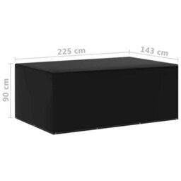 Walplus Garden Furniture Covers 2 Pcs 7 Eyelets 225X143X90 Cm - thumbnail 6