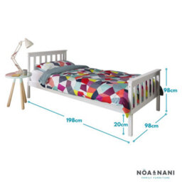 Nöa & Nani Noa & Nani Single Bed In Classic White Dorset - thumbnail 6