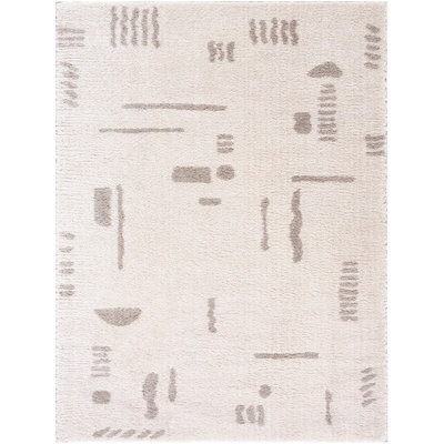 Livabliss Fossay Shaggy-Washable Beige Grey Modern Hig Pile Living Bedroom Rug 140 X 200 Cm Easy Care, Non Shedding - image 1