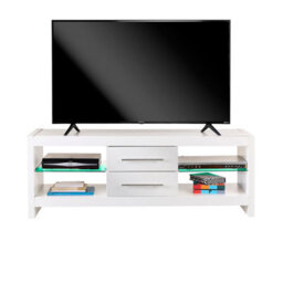 "MMT Funiture Designs Tv Stand Cabinet 140Cm Modern White Glossy Finish For 65"" Tv's" - thumbnail 3
