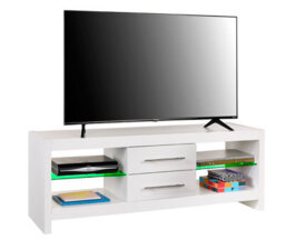 "MMT Funiture Designs Tv Stand Cabinet 140Cm Modern White Glossy Finish For 65"" Tv's" - thumbnail 8