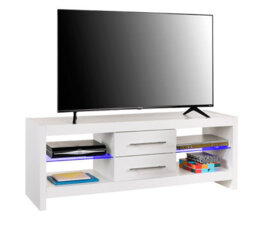"MMT Funiture Designs Tv Stand Cabinet 140Cm Modern White Glossy Finish For 65"" Tv's" - thumbnail 9