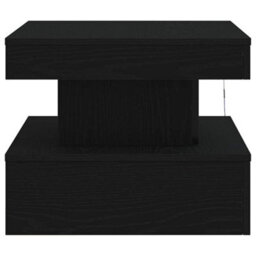 Berkfield Coffee Table With Led Lights Black Oak 50X50X40 Cm - thumbnail 8
