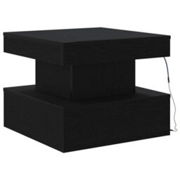 Berkfield Coffee Table With Led Lights Black Oak 50X50X40 Cm - thumbnail 9