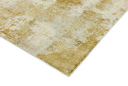 Gold Viscose Easy To Clean Abstract Handmade , Luxurious , Modern Rug For Living Room, Bedroom - 160Cm X 230Cm - thumbnail 2