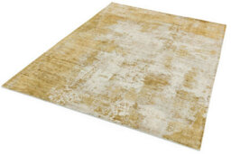 Gold Viscose Easy To Clean Abstract Handmade , Luxurious , Modern Rug For Living Room, Bedroom - 160Cm X 230Cm - thumbnail 3