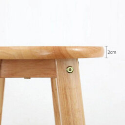 Rustic Wooden Stool Farmhouse Side Solid Wood Height Seat Home Kitchen Bathroom - thumbnail 4