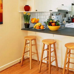 Rustic Wooden Stool Farmhouse Side Solid Wood Height Seat Home Kitchen Bathroom - thumbnail 5