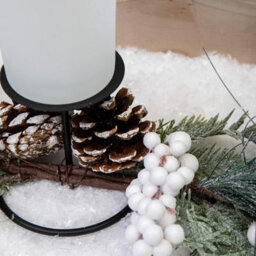 Annibells White Pine Triple Christmas Candle Holder (14955) - thumbnail 3