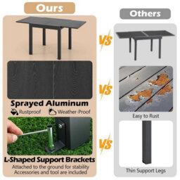 Expandable Dining Table For 4 Person Patio - thumbnail 4