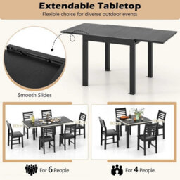 Expandable Dining Table For 4 Person Patio - thumbnail 5