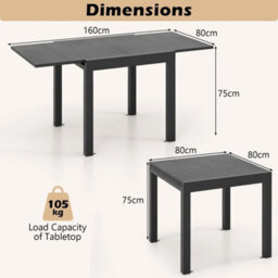 Expandable Dining Table For 4 Person Patio - thumbnail 2