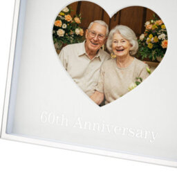 Happy Homewares 60Th Anniversary 4X4 Nickel Heart Frame With Silver Foil - thumbnail 4