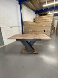 Furneo Modern Dining Table Only Extendable 120-160Cm Oak Effect Tavolo 03 Mdf - thumbnail 8